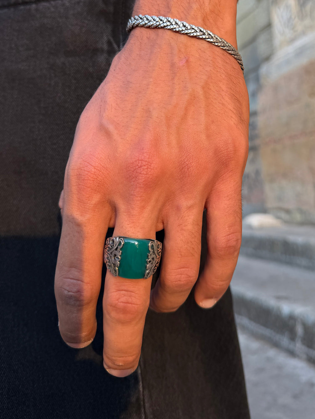 Ring “Ornamental green”