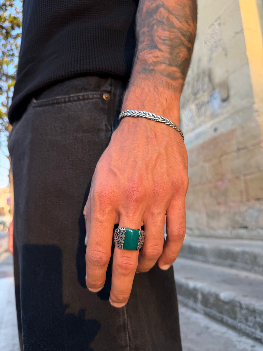 Ring “Ornamental green”