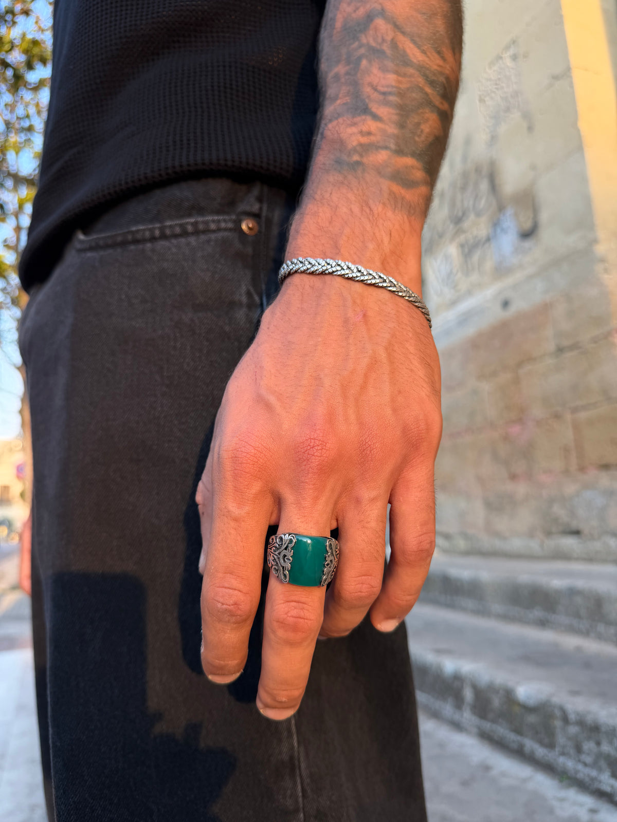 Ring “Ornamental green”