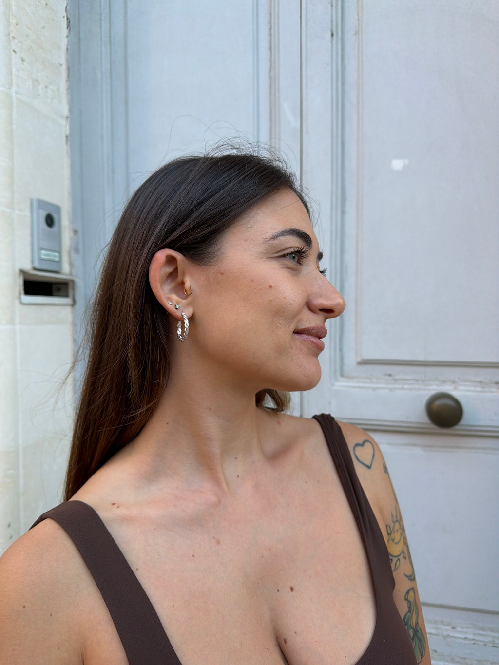 Earrings “Braids circle”