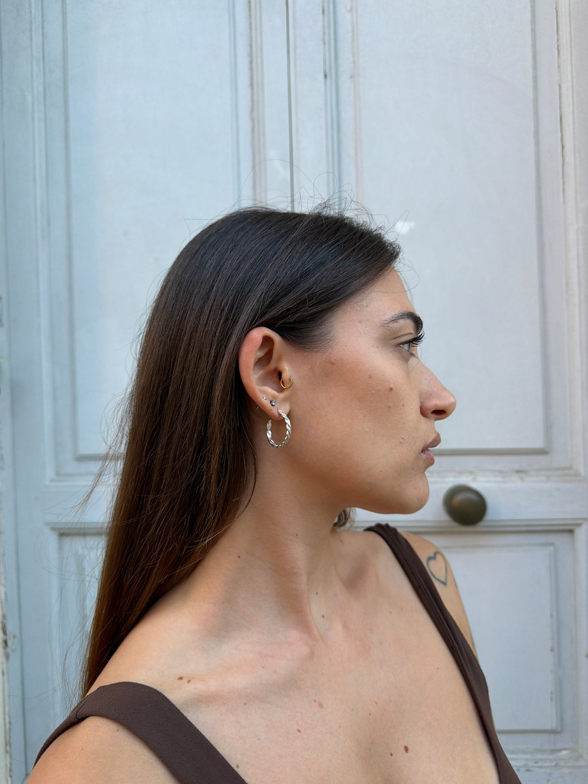 Earrings “Braids circle”