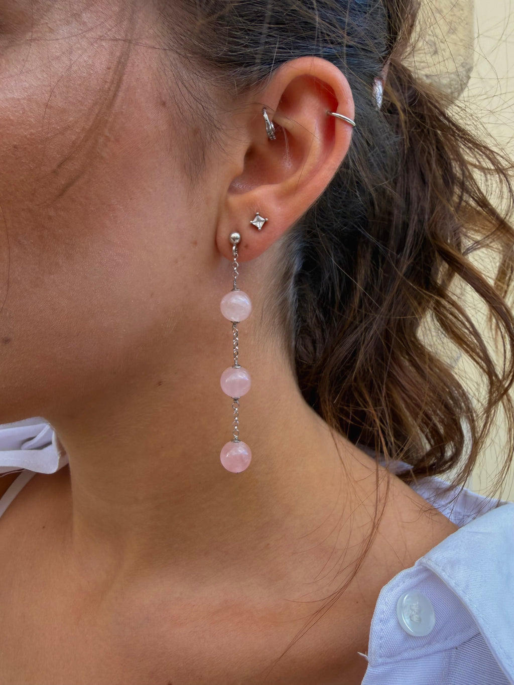 Earrings “Blush rosè”