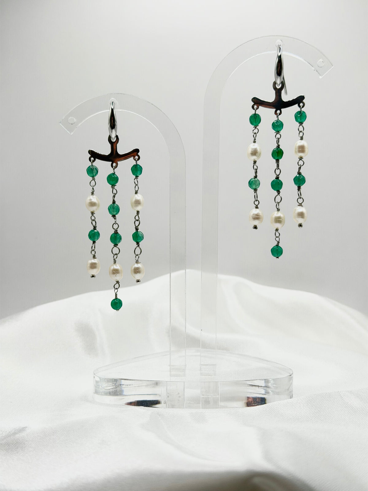 Earrings “Aurora green”