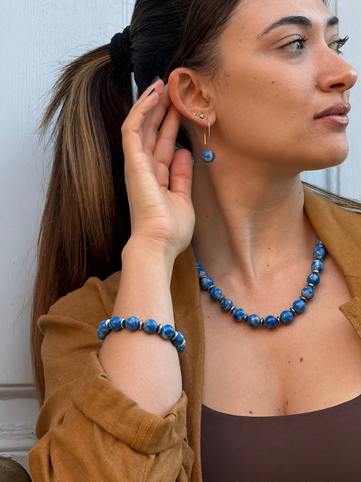 Bracelet “Blue pearl”