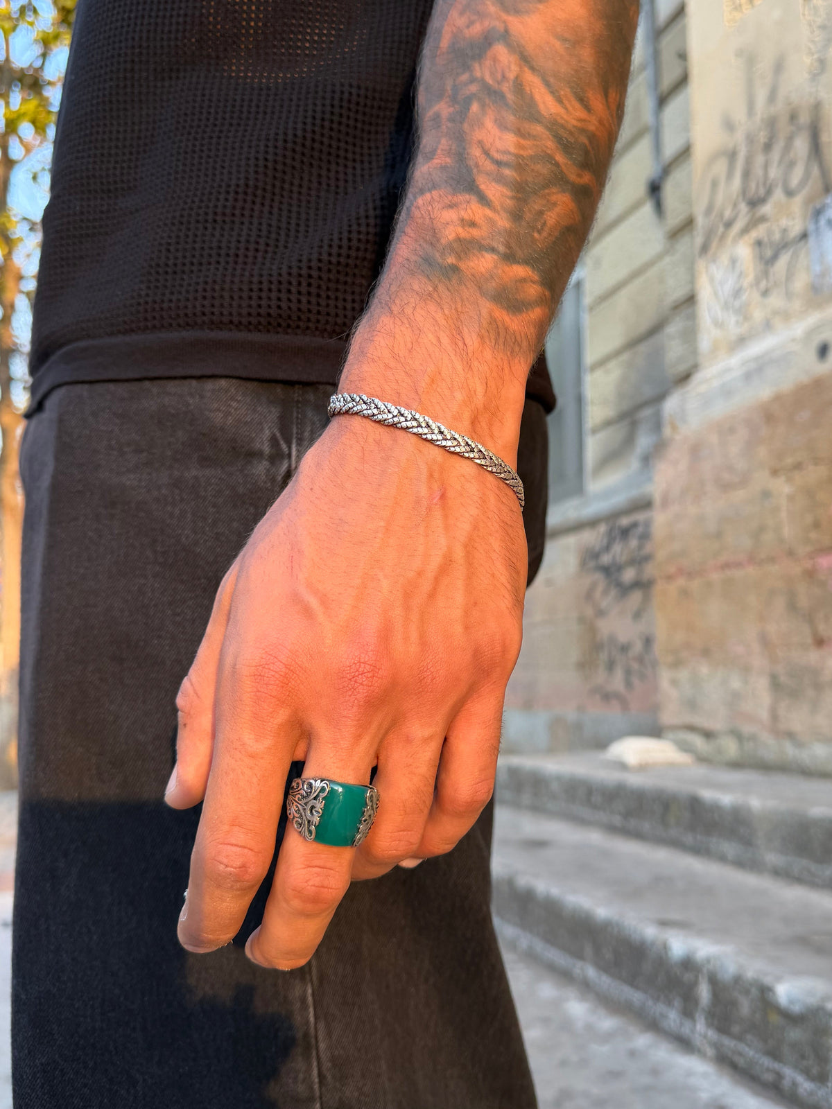 Ring “Ornamental green”