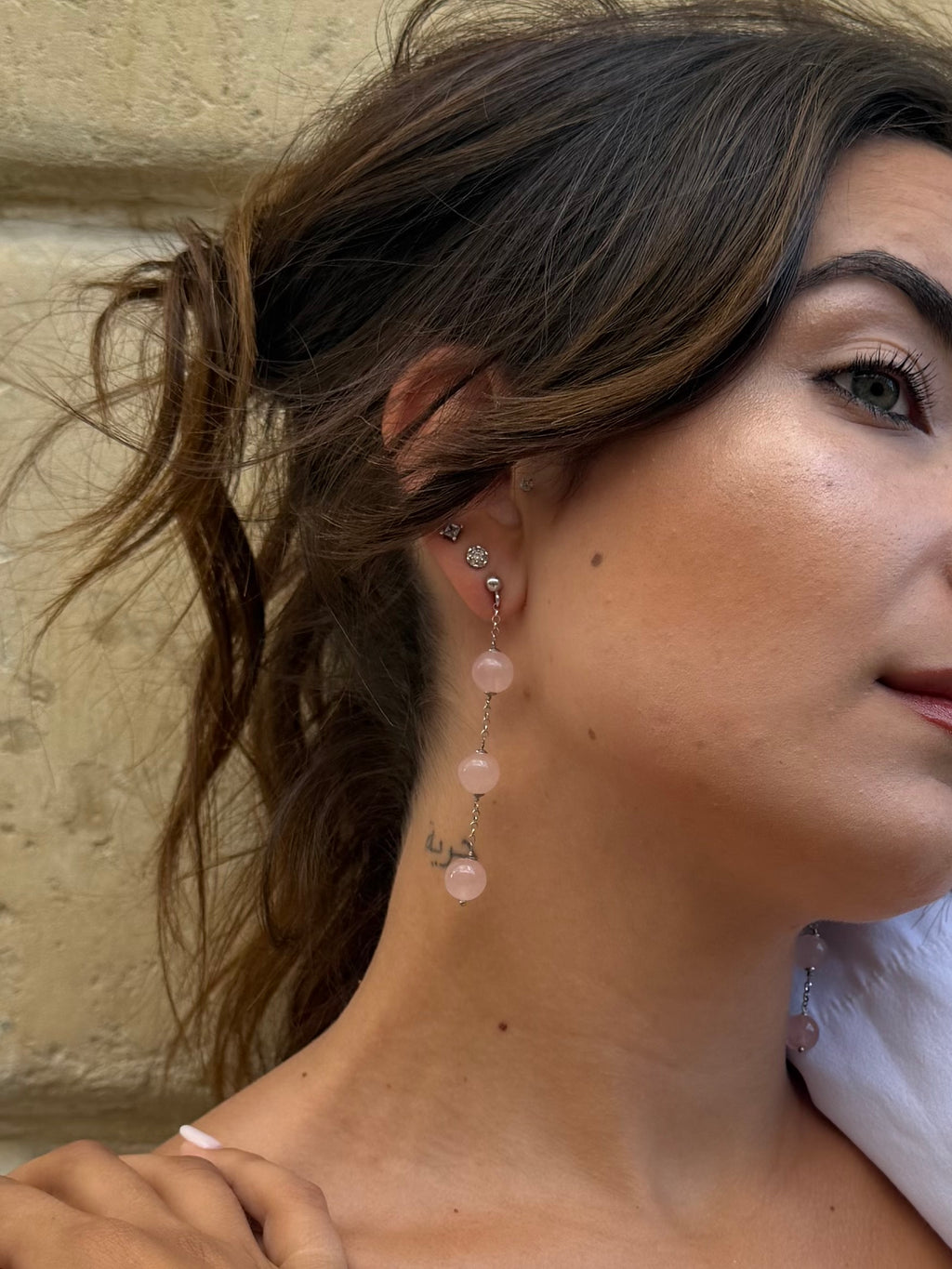 Earrings “Blush rosè”