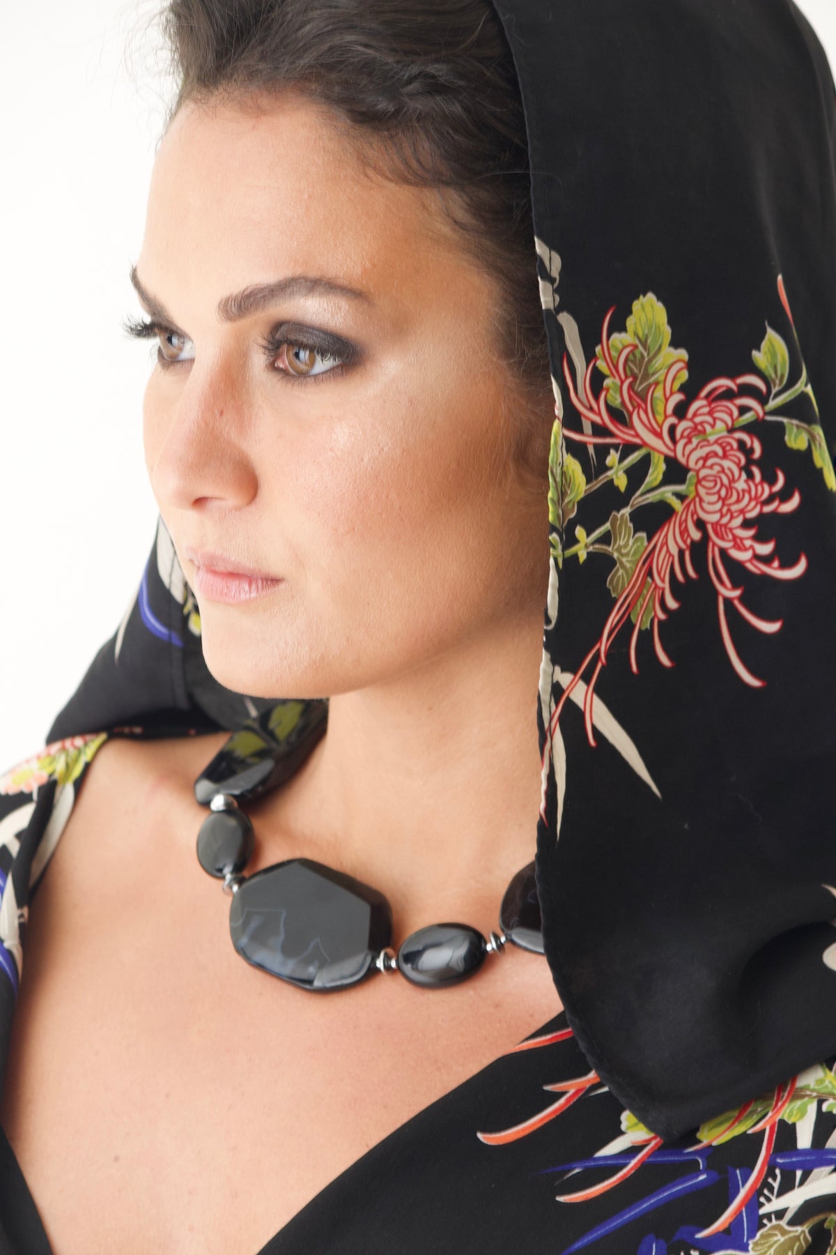 Necklace “black stone”