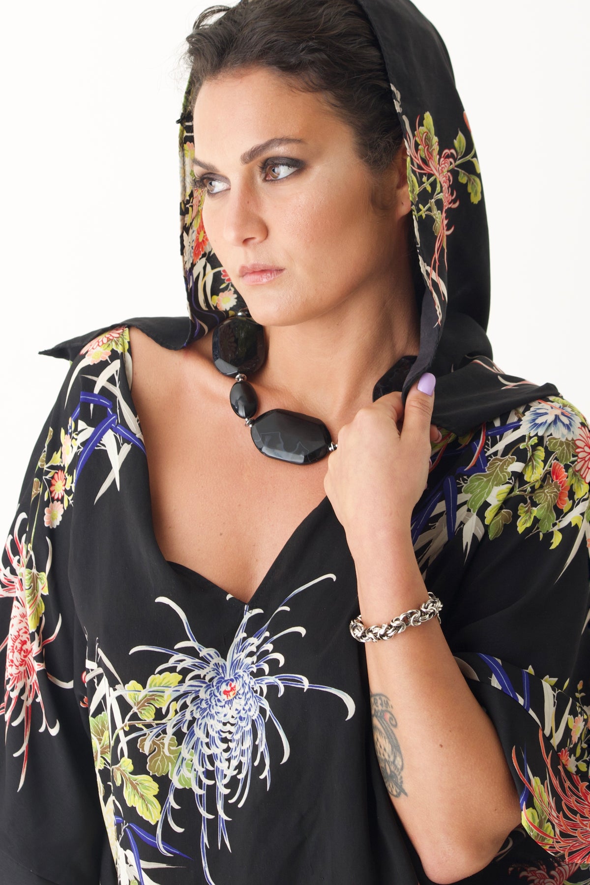 Necklace “black stone”