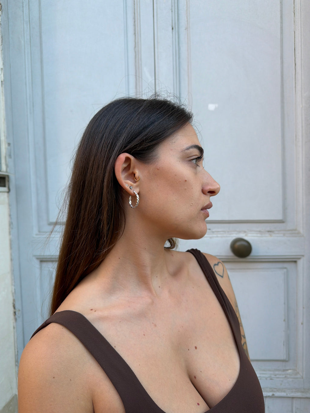 Earrings “Braids circle”