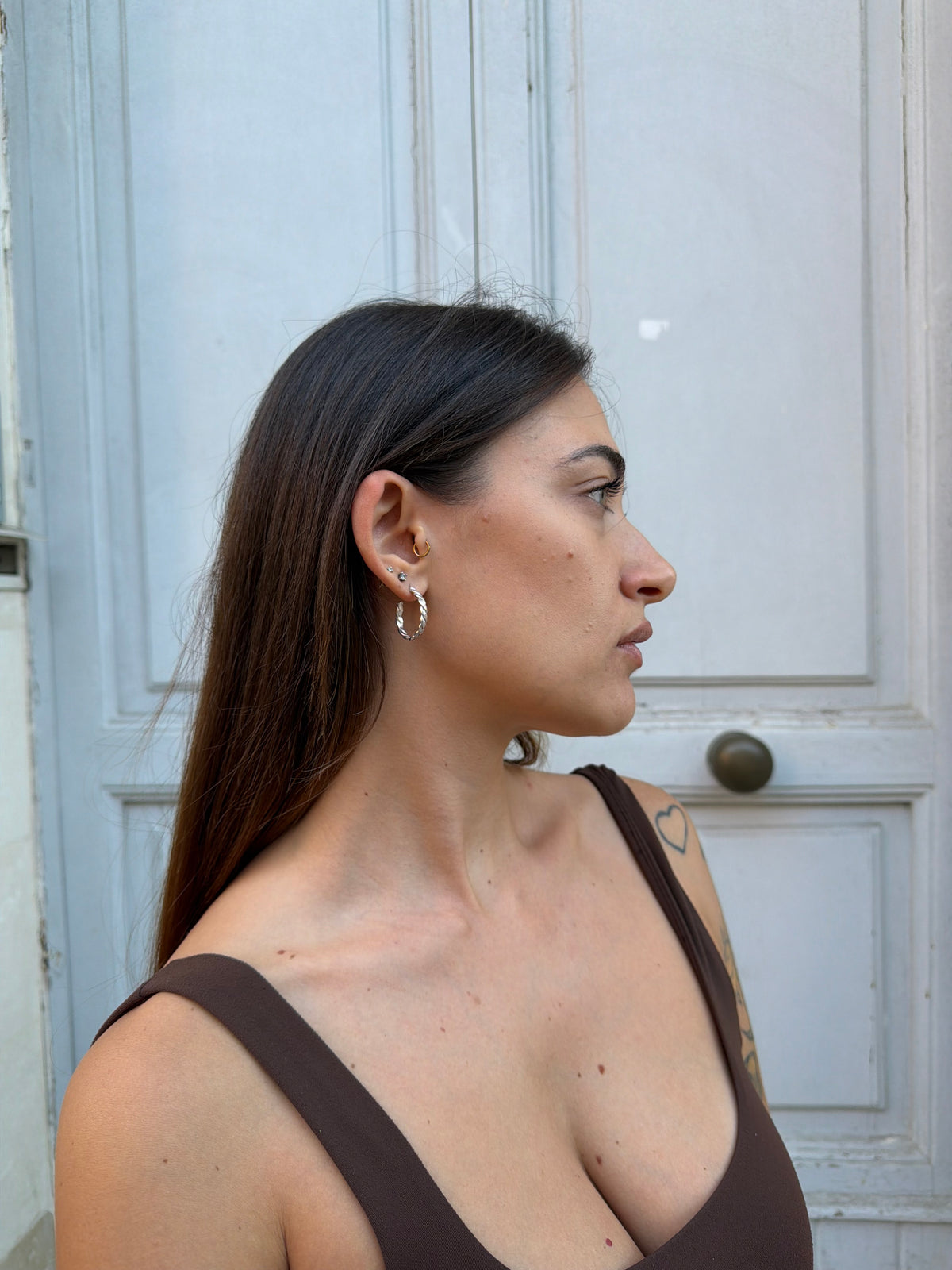 Earrings “Braids circle”