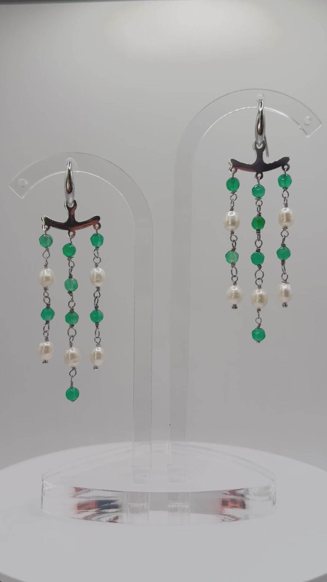 Earrings “Aurora green”